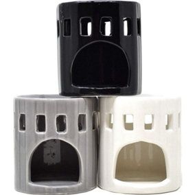 New Pack Of 3 Ceramic Oil Burner Melts Tea Light Candle Gift Set Aroma