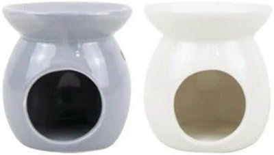 New Pack Of 4 Ceramic Oil Burner Tea Light Melts Candle Holder Kit