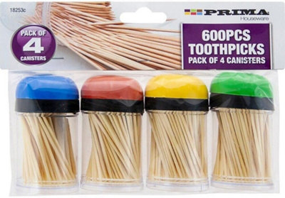 New Pack Of 4 Kitchen Toothpicks Set 600Pcs