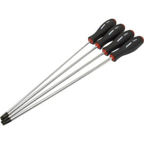 New Pack Of 4 Long Reach Torx Screwdriver Set Magnetic Grip Hand Tool Diy Workshop