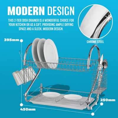 Modern decor 2 tier dish rack hotsell