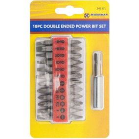 New Set Of 2 19pc Double Ended Magnetic Screwdriver Drill Bit Set Pozi Philips Slotted