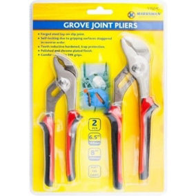 New Set Of 2 Grove Joint Plier Adjustable Water Pump Heavy Duty Wrench Tool Plumber