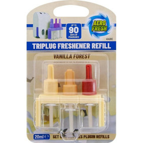 New Set Of 2 Triplug Air Freshener Refill Home Fragrance Vanilla Forest 40ml
