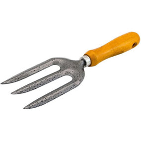 New Set Of 2 Wooden Handled Hand Fork Steel Spade Garden Gardening Weeding Planting Tool