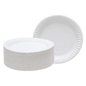 New Set Of 30 Paper Plates 7 Inch Disposable Party Bbq Wedding Tableware Catering