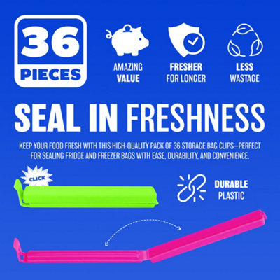 Bag Sealing Clips For Food Package, Set Of 5 Food Clips With Flower