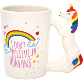 New Set Of 4 Ceramic Unicorn Handle Mug Rainbow Coffee 3d Cup Novelty Xmas Gift Kitchen