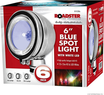 thumbnail image 2 of 4" Round Blue Halo Fog Lights - Chrome Housing Clear Lens Universal Set Of 4 2 of 6