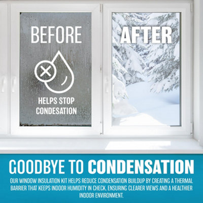New Set Of 4 Window Insulation Kit Home Office Shrink Film Winter Draught Frost