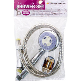 New Shower Head Set Universal Multi Function Chrome Bath 1.2m Hose Flexible