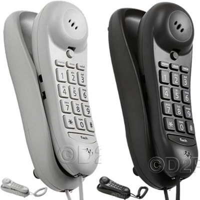 New Slimline Telephone Phone Landline Home Memory Led Call Indicator Office