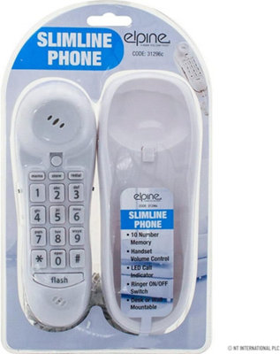 New Slimline Telephone Phone Landline Home Memory Led Call Indicator Office