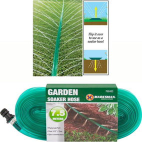 New Soaker Hose Pipe 7.5m Garden Drip Irrigation Watering Sprinkler Lawn Plants