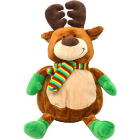 New Soft Plush 33Cm Reindeer Teddy Bear Present Christmas Kids Cuddly Xmas Gift