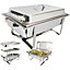 New Stackable Chafing Dish Set Stainless Steel 8.5 L Cookware Single Party Food