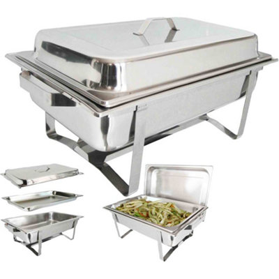 New Stackable Chafing Dish Set Stainless Steel 8.5 L Cookware Single Party Food