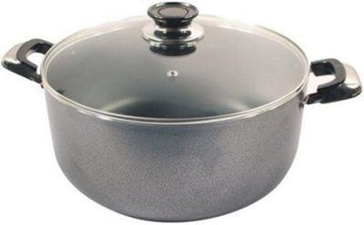 New Stainless Steel Casserole Dish Saucepan Pot Handle Stock Sauce Cookware Set Pan Non Stick 24cm