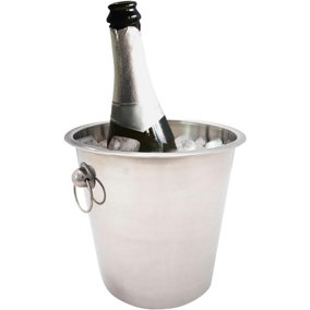 New Stainless Steel Champagne Ice Bucket Handles Cooler Drink Parties Refreshments