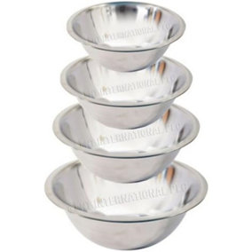 New Stainless Steel Deep Mixing Bowl Cooking Kitchen Baking Salad Food Fruit 16cm