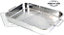 New Stainless Steel Roasting Tray Oven Pan Dish Baking Roaster Grill Rack Handle 30cm