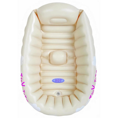 NEW TINY TOTS INFLATABLE BABY BATH HOT TUB HEAT SENSOR INFANT WASHING TRAVEL TUB