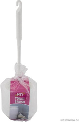 New Toilet Brush Set Freestanding Cleaner Bathroom White Plastic Holder Wc