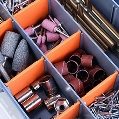 New Tool Box Bits Storage Organiser 21 Compartments Case Screws Diy Assorted