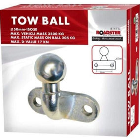 New Tow Ball Towbar Bar Towing Ec Standard Stabiliser Quality 50mm