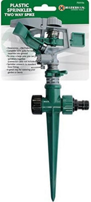 New Two Way Spike Water Sprinkler Garden Watering Lawn Grass Flowers 360 Degree New