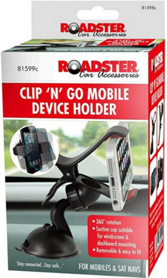 New Universal Car Clip N Go Mobile Phone Holder 360 Rotation Dashboard