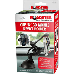 New Universal Car Clip N Go Mobile Phone Holder 360 Rotation Dashboard