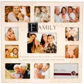 New View Mdf Picture Sentiment Stamp Photo Frame 11 Pics Family Crm