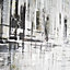 New York Reflections Handpainted Framed Canvas Cityscape Wall Art
