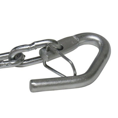 New Zealand Chain Gate Fastener 420MM (Zinc Plated Staple Latch Catch) - 3
