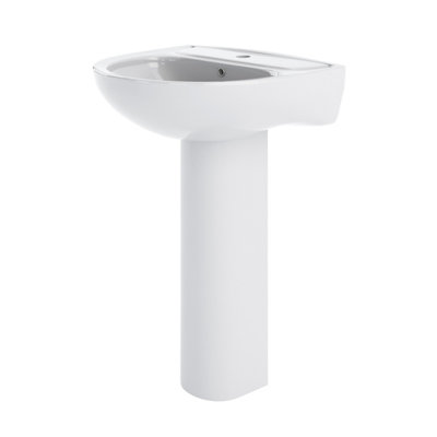 Newborough Round 1 Tap Hole Basin with Full Pedestal