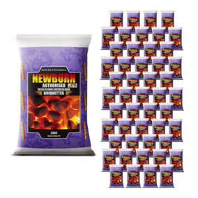 Newburn Open Fire Multi-Fuel Stove High Heat Low Ash Ready to Burn Smokeless Coal 50 x Bags