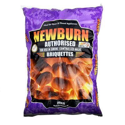 Newburn Smokeless Ovals, Smokeless Coal Briquettes 1000kg (40 x 25kg Bags)