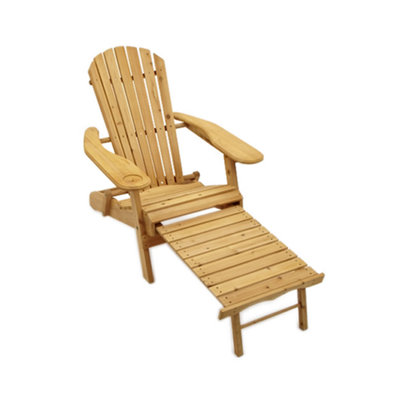 Newby Adirondack Armchair Lounger with Slide away Leg Rest - 3