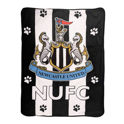 Newcastle United FC Dog Blanket Black/White (101cm x 76cm)