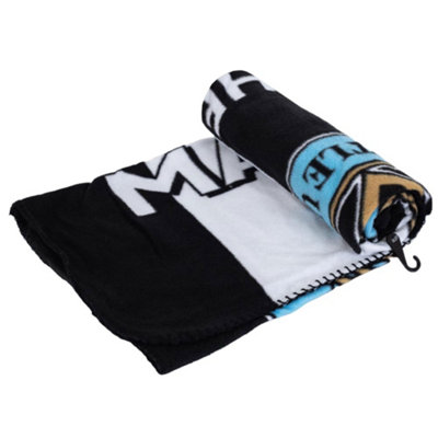 Newcastle United FC Fleece Blanket Black/White/Blue (120cm x 84cm)