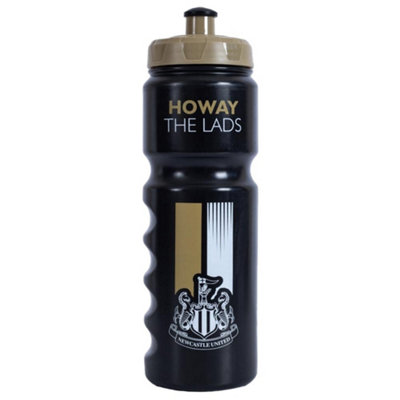 Newcastle United FC Howay The Lads Water Bottle Black/White/Yellow (One Size)