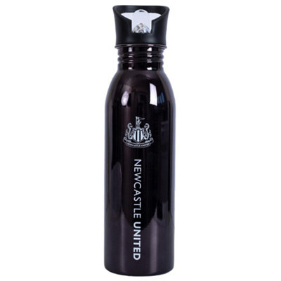 Newcastle United FC Metallic UV Water Bottle Black/White (One Size)