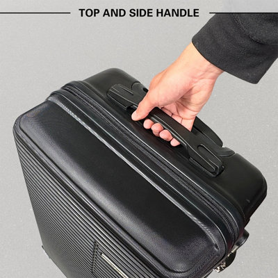 Newcom Hard Shell Trolley Suitcase 20/24/28" Set of 3 Black