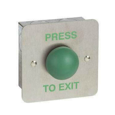 Newlec NLLRBGBV (AEB6) Press to Exit Button (Stainless Steel/Green)