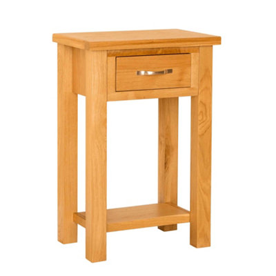 Newlyn Oak Telephone Table with Drawer - By Roseland Furniture