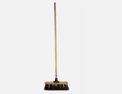 Newman & Cole 10'' Outdoor Sweeping Brush Broom  Stiff Hard PVC Bristles for Garden, Yard, and Patio Cleaning