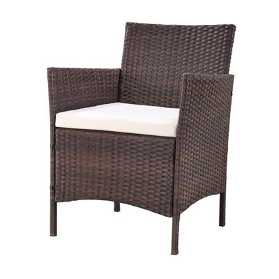 Newport Rattan Garden Furniture Set Conservatory Patio Outdoor Table Chairs Sofa, Dark Brown