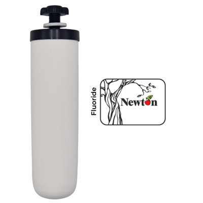 Newton Fluoride Removal Gravity Water Filter - High Capacity Ceramic Candle - Compatible with British Berkefeld, Berkey, etc.