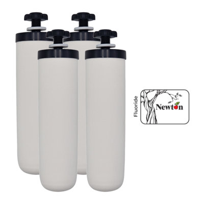 Newton Gravity Water Filter System with Fluoride Removal - 8.5L Capacity, 4x Filter Candles